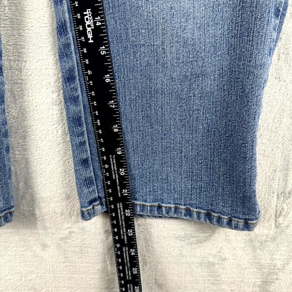 Austin Clothing Co. Women's Capri Denim Jeans Stretch Ankle Slit Blue Size 12 - Picture 7 of 9